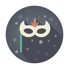 Christmas festive mask flat icon