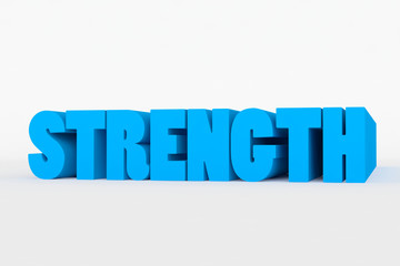 Big 3D bold text - strength