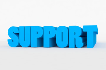 Big 3D bold text - support