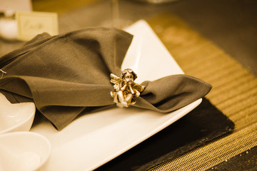 plate and napkin with angel