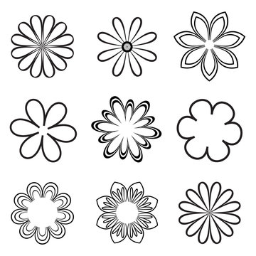 flower icon set