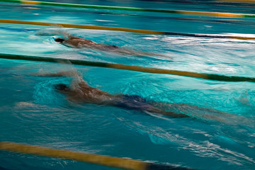 Abstract motion a swimmers