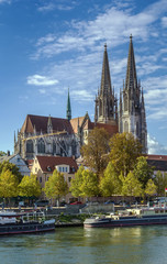 view of Regensburg Cathedral, Germany