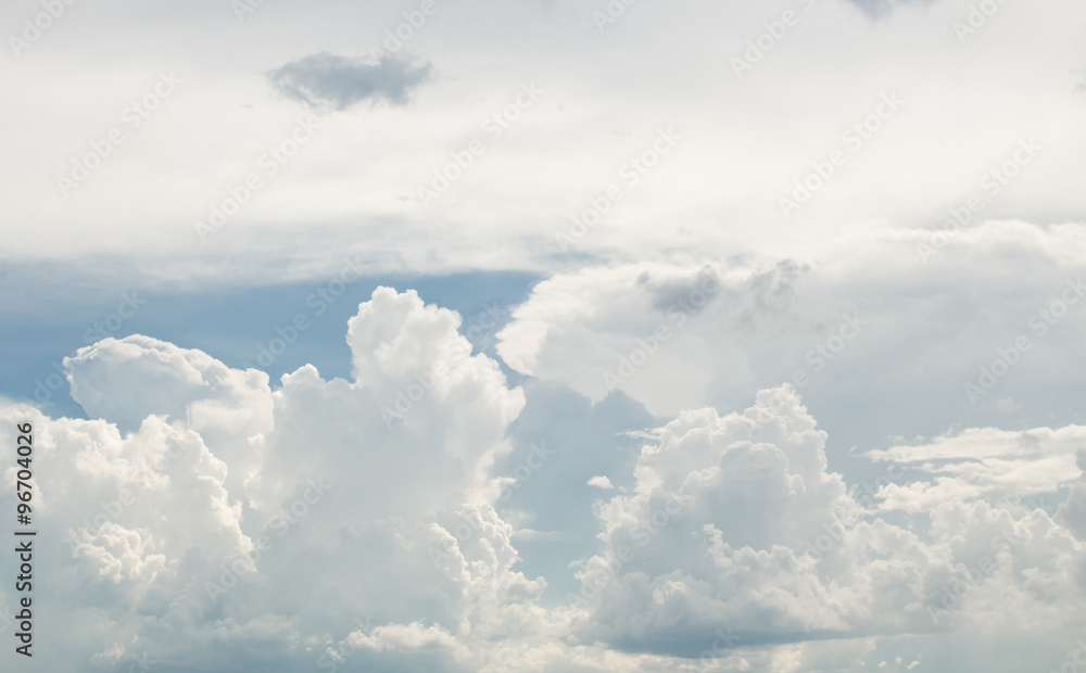 Wall mural blue sky with cloud closeup