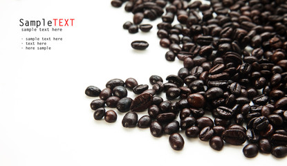 Coffee beans isolate on white background