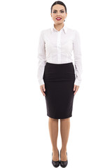 Fototapeta premium Full length portrait of successful business woman
