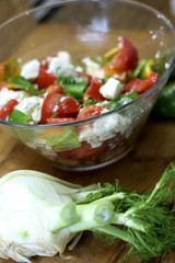 Fresh Salad with Fennel and Riccota