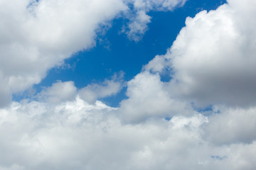 beautiful clouds on a blue sky