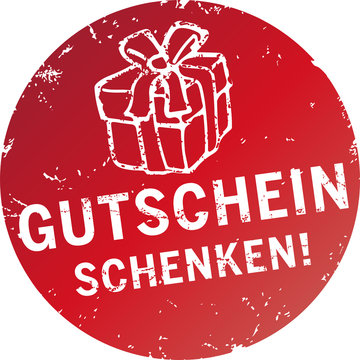 Button Stempel Gutschein schenken