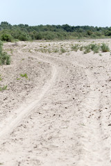 Road on the sand
