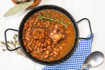 Traditional Spanish stew of beans
