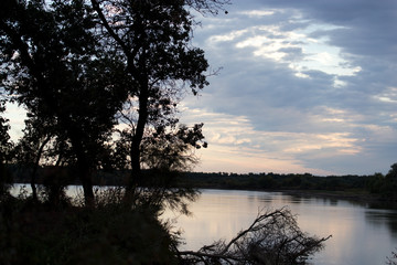 Syrdarya river at dawn. Kazakhstan