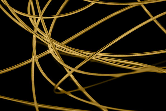yellow cable on the black background. The inversion