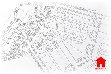 Fototapeta premium Vector architect background