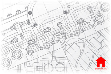 Fototapeta premium Vector architect background