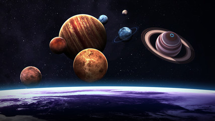 High quality isolated solar system planets. Elements of this image furnished by NASA © Vadimsadovski