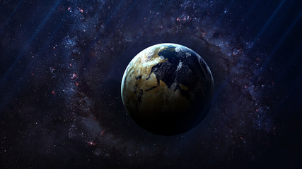 Earth - High resolution best quality solar system planet. All the planets available. This image elements furnished by NASA