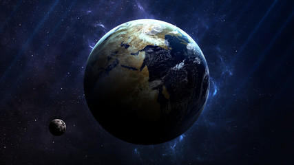 Earth - High resolution best quality solar system planet. All the planets available. This image elements furnished by NASA