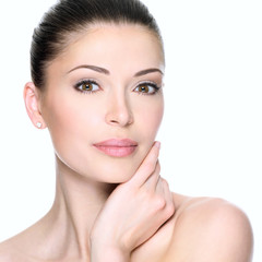 Adult woman with beautiful face