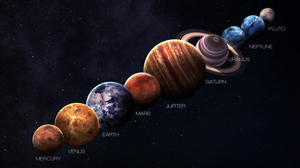 Hight quality isolated solar system planets. Elements of this image furnished by NASA
