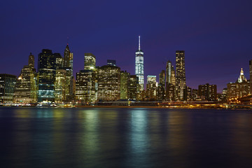 Fototapeta na wymiar New York Skyline bei Nacht