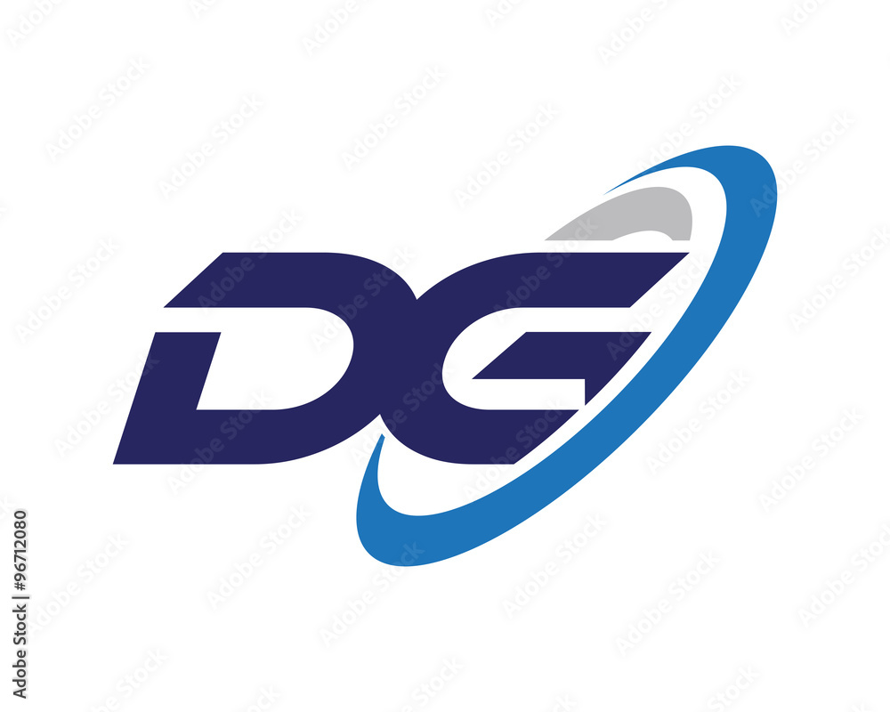 Wall mural dg letter swoosh group logo