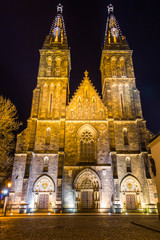 Fototapeta na wymiar Basilica of St Peter and St Paul in Vysehrad, Prague, Czech Republic