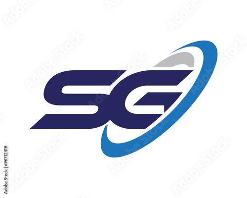 "SG Letter Swoosh Group Logo" Stock image and royalty-free ...