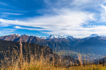 Fototapeta na wymiar Panorama view of the Alps from Belalp