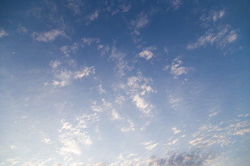 beautiful clouds on a blue sky
