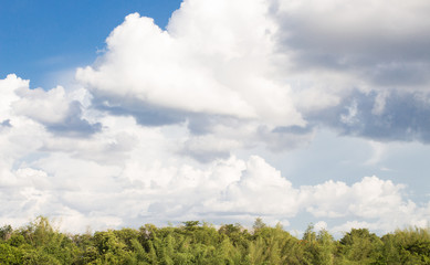 blue sky with cloud closeup