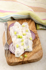 herring with sour cream and onion