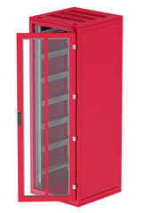 Red Server rack