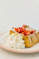 Strawberry honey toast