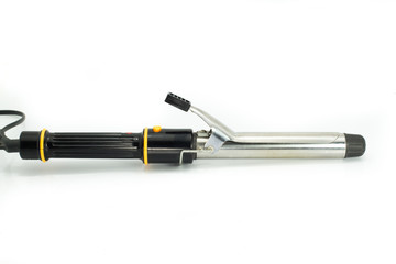 Color Hair curlers over a white background