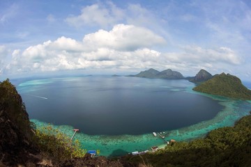 The Peak of Bohey Dulang Island near Sipadan Island. Sabah Borneo, Malaysia