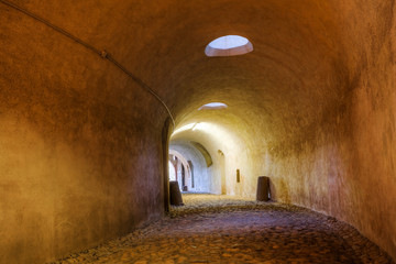 Tunnel auf der Feste Ehrenbreitstein in Koblenz, Deutschland