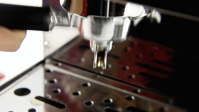 Coffee machine cups prepare macro