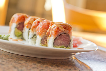 Tuna Salmon Sushi Roll