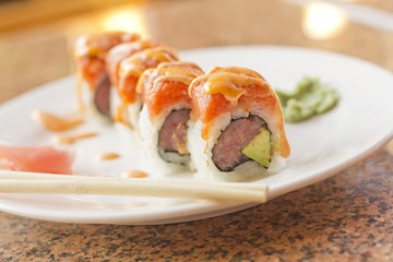 Tuna Salmon Sushi Roll