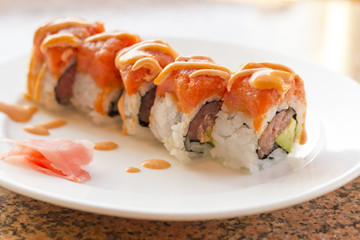 Tuna Salmon Sushi Roll
