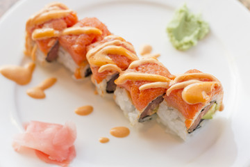 Tuna Salmon Sushi Roll
