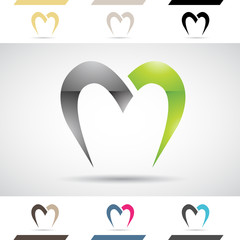 Logo Shapes and Icons of Letter M