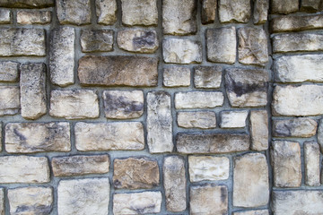 汚れた石レンガの壁