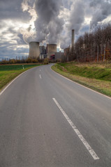 Fototapeta na wymiar Braunkohlekraftwerk in Weisweiler, Deutschland