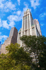 Fototapeta na wymiar alte Hochhäuser in Lower Manhattan, New York City