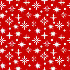 Winter seamless pattern with snowflakes.