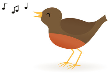 Happy singing bird