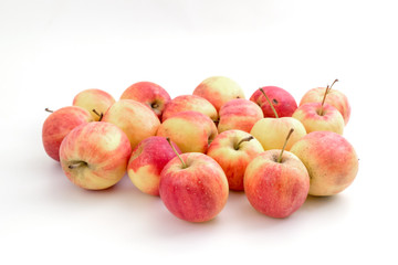 group of mini apple on white background