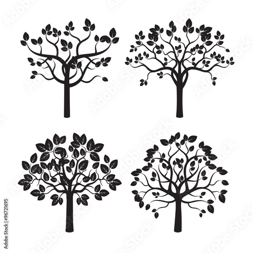 "Set of black vector tree icon" Stock image and royalty-free vector files on Fotolia.com - Pic